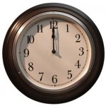 wooden frame wall clock